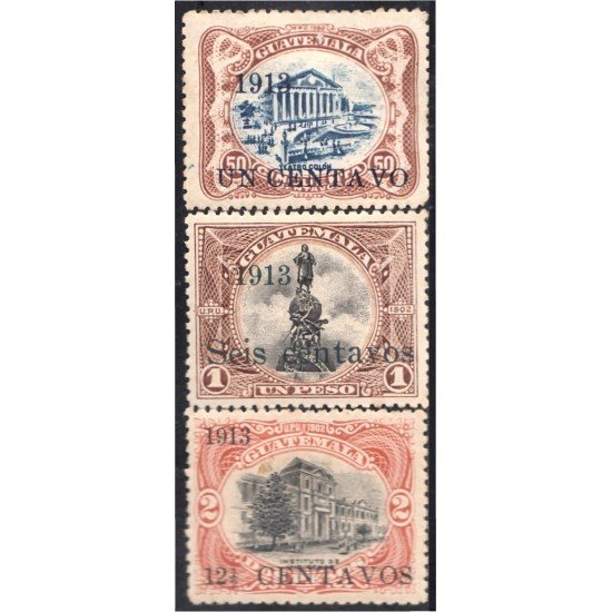 Guatemala 153/55 1913 Teatro y Monumento Colón Colegio de Indias MH Guatemala 153/55 1913 Teatro y Monumento Colón Colegio de Indias MH