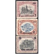 Guatemala 150/52 1912 La Catedral Teatro Colón Cuartel de Artillería MH