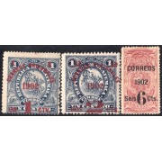 Guatemala 117/19 1902 Timbre Fiscal Correos Nacionales MH