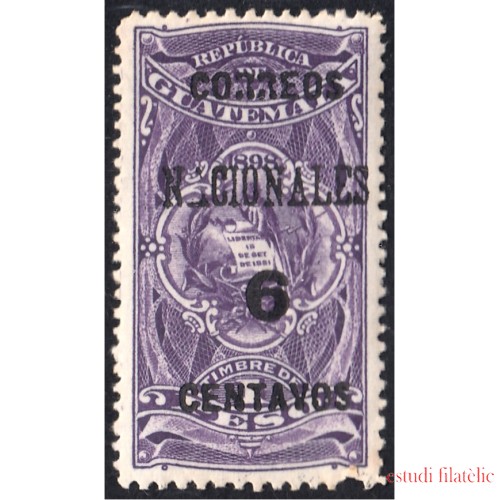 Guatemala 99 1898 Timbre Fiscal Correos Nacionales MH