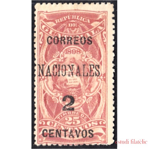 Guatemala 97 1898 Timbre Fiscal Correos Nacionales MH