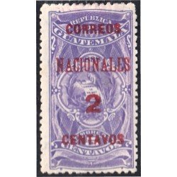 Guatemala 95 1898 Timbre Fiscal Correos Nacionales MH