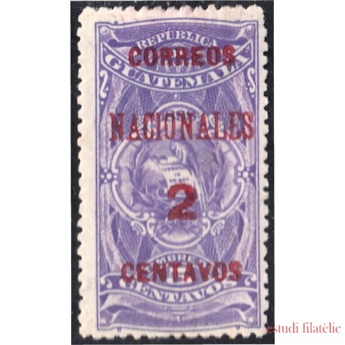 Guatemala 95 1898 Timbre Fiscal Correos Nacionales MH