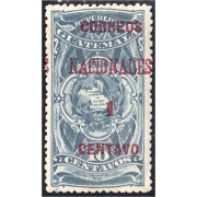 Guatemala 93 1898 Timbre Fiscal Correos Nacionales MH