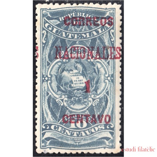 Guatemala 93 1898 Timbre Fiscal Correos Nacionales MH