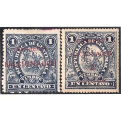 Guatemala 91/92 1898 Timbre Fiscal Sb Correos Nacionales MH Guatemala 91/92 1898 Timbre Fiscal Sb Correos Nacionales MH