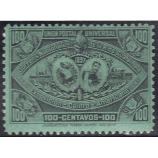 Guatemala 72 1897 Exposición de América Central Efigie José M. Reina Barrios MH Guatemala 72 1897 Exposición de América Central Efigie José M. Reina Barrios MH