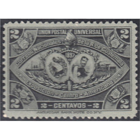 Guatemala 63 1897 Exposición de América Central Efigie José M. Reina Barrios MH Guatemala 63 1897 Exposición de América Central Efigie José M. Reina Barrios MH
