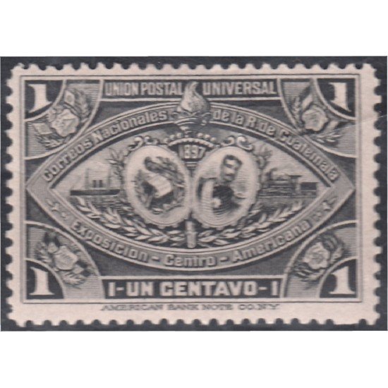 Guatemala 62 1894 Exposición de América Central Efigie José M. Reina Barrios MH Guatemala 62 1894 Exposición de América Central Efigie José M. Reina Barrios MH