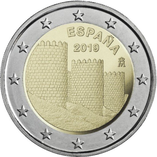 España 2019 2 € euros conmemorativos Muralla de Ávila España 2019 2 € euros conmemorativos Muralla de Ávila