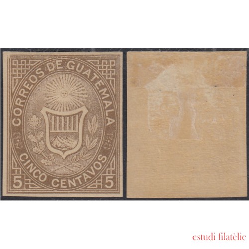 Guatemala 2 1871 Escudos Shields MH sin dentar 