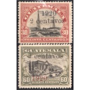 Guatemala 167/68 1920 Torres del inalámbrico Asilo Materno sin goma