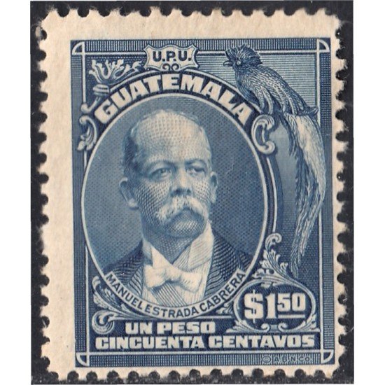 Guatemala 161 1918 Manuel Estrada Cabrera sin goma Guatemala 161 1918 Manuel Estrada Cabrera sin goma