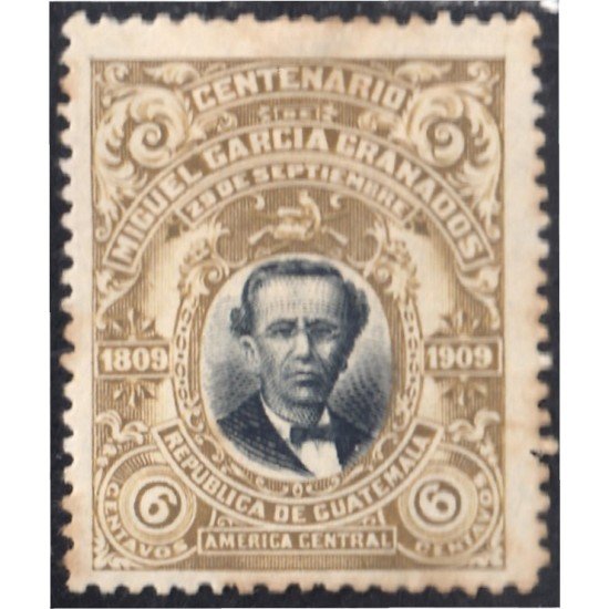 Guatemala 144 1910 Miguel García Granados sin goma Guatemala 144 1910 Miguel García Granados sin goma