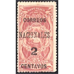 Guatemala 97 1898 Timbre Fiscal Correos Nacionales sin goma Guatemala 97 1898 Timbre Fiscal Correos Nacionales sin goma
