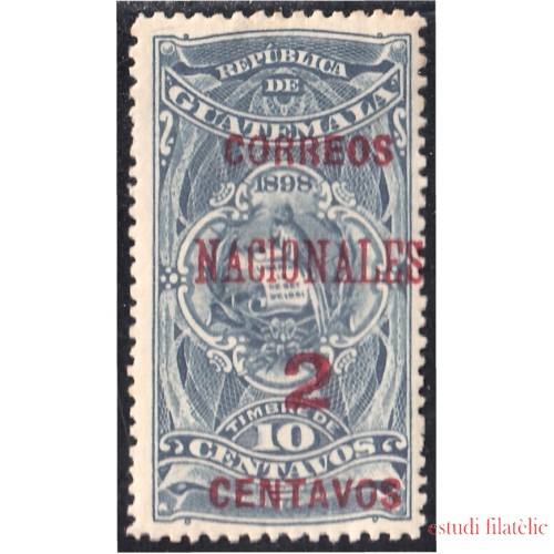 Guatemala 96 1898 Timbre Fiscal Correos Nacionales sin goma