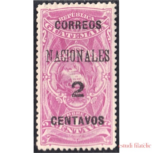 Guatemala 94 1898 Timbre Fiscal Correos Nacionales sin goma