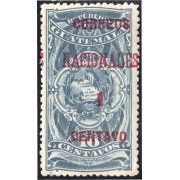 Guatemala 93 1898 Timbre Fiscal Correos Nacionales sin goma