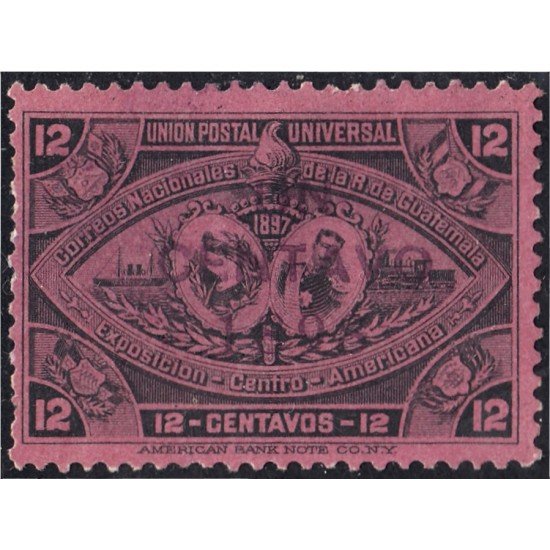 Guatemala 77 1898 Exposición de América Central Efigie José M. Reina Barrios sin goma Guatemala 77 1898 Exposición de América Central Efigie José M. Reina Barrios sin goma