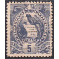 Guatemala 34 1886 Emblema Nacional sin goma Guatemala 34 1886 Emblema Nacional sin goma