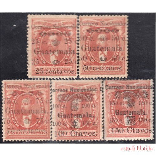 Guatemala 27/31 1886 Efigie José M. Reina Barrios sin goma