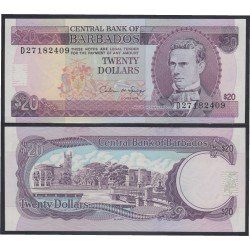Barbados 20 dolares 1993 Billete Banknote Sin Circular Barbados 20 dolares 1993 Billete Banknote Sin Circular