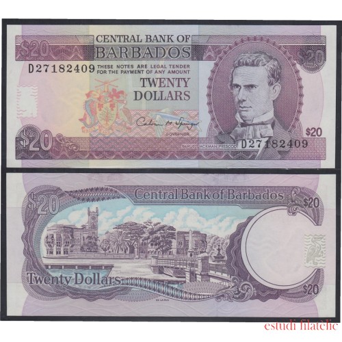 Barbados 20 dolares 1993 Billete Banknote Sin Circular