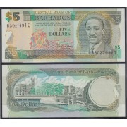 Barbados 5 dolares Billete Banknote Sin Circular
