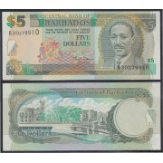 Barbados 5 dolares Billete Banknote Sin Circular