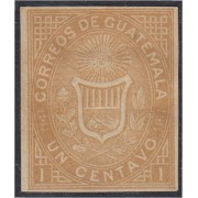 Guatemala 1 1871 Escudos Shields MH sin dentar