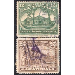 Guatemala 199/00 1922/23 Palacios de Centenario y Nacional de Antigua usados Guatemala 199/00 1922/23 Palacios de Centenario y Nacional de Antigua usados