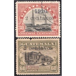 Guatemala 167/68 1920 Torres del inalámbrico Asilo Materno usados Guatemala 167/68 1920 Torres del inalámbrico Asilo Materno usados