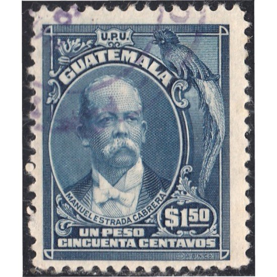 Guatemala 161 1918 Manuel Estrada Cabrera usados Guatemala 161 1918 Manuel Estrada Cabrera usados