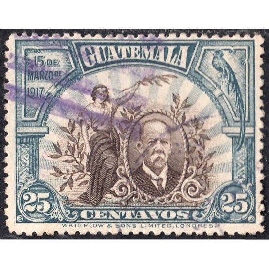 Guatemala 160 1918 Presidente M. Estrada Cabrera usados Guatemala 160 1918 Presidente M. Estrada Cabrera usados