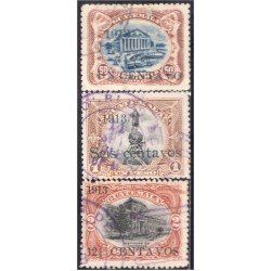 Guatemala 153/55 1913 Teatro y Monumento Colón Colegio de Indias usados Guatemala 153/55 1913 Teatro y Monumento Colón Colegio de Indias usados