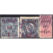 Guatemala 117/19 1902 Timbre Fiscal Correos Nacionales usados