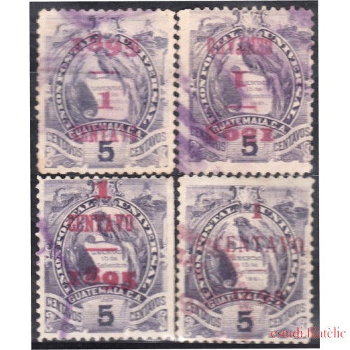 Guatemala 60/61A 1895 Emblema Nacional  usados
