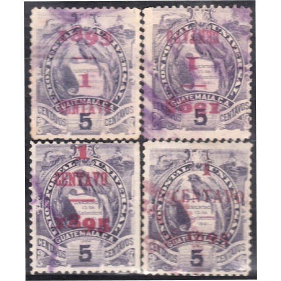 Guatemala 60/61A 1895 Emblema Nacional usados Guatemala 60/61A 1895 Emblema Nacional usados