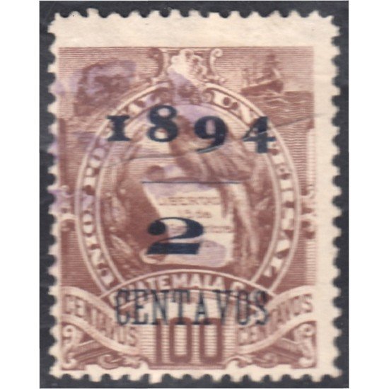 Guatemala 53 1894 Emblema Nacional usados Guatemala 53 1894 Emblema Nacional usados