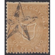 Guatemala 1 1871 Escudos Shields usado