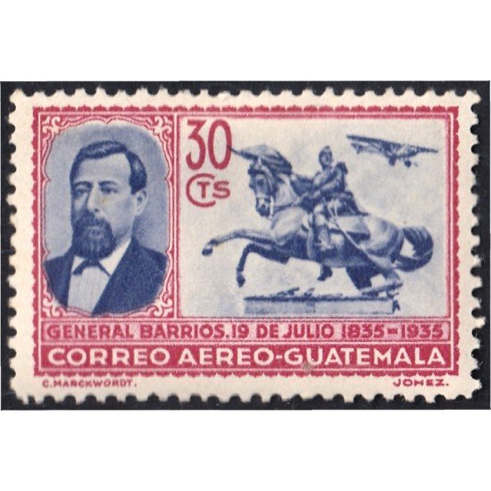 Guatemala A- 29 1935 Gral. Justo Rufino Barrios MNH Guatemala A- 29 1935 Gral. Justo Rufino Barrios MNH