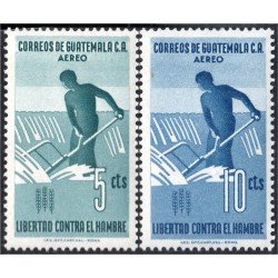 Guatemala A- 288/89 1963 Libertad contra El Hambre MNH Guatemala A- 288/89 1963 Libertad contra El Hambre MNH