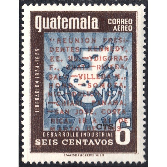 Guatemala A- 286 1963 Desarrollo Industrial Reunión de Presidentes  MNH