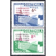 Guatemala A- 284/85 1963 Palacio de la UNESCO MNH