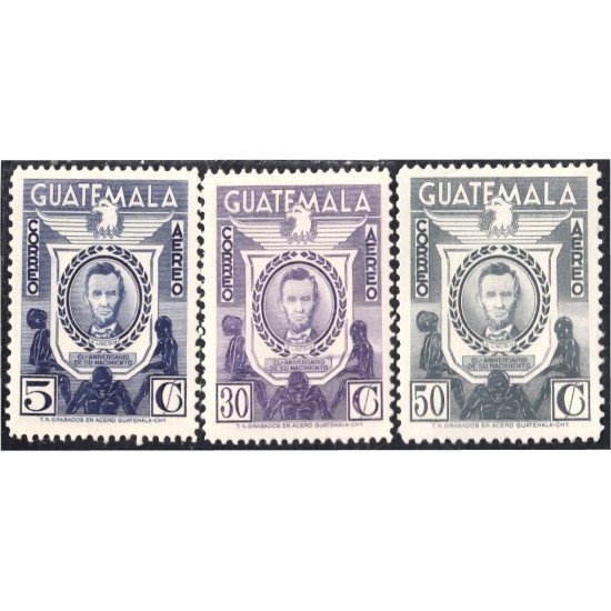 Guatemala A- 266/68 1960 Abraham Lincon MNH Guatemala A- 266/68 1960 Abraham Lincon MNH