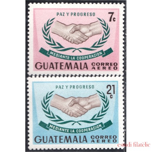Guatemala A- 371/72 1967 Paz y progreso mediante cooperación MNH