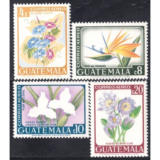 Guatemala A- 362/65 1967 Flores Flowers MNH Guatemala A- 362/65 1967 Flores Flowers MNH