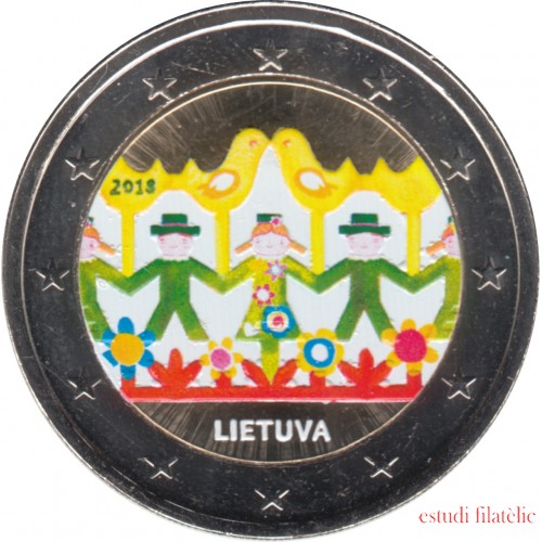 Lituania 2018 2 € euros conmemorativos Festival Canción Danza Color 