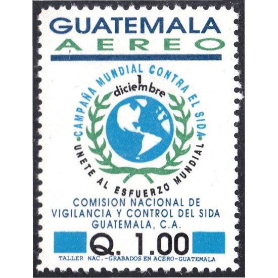 Guatemala A- 841 1992 Comisión Nacional de Vigilancia Control del Sida MNH Guatemala A- 841 1992 Comisión Nacional de Vigilancia Control del Sida MNH