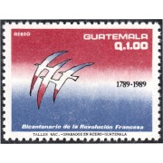 Guatemala A- 828 1989 Bicentenario de la Revolución Francesa Emisión conjunta MNH